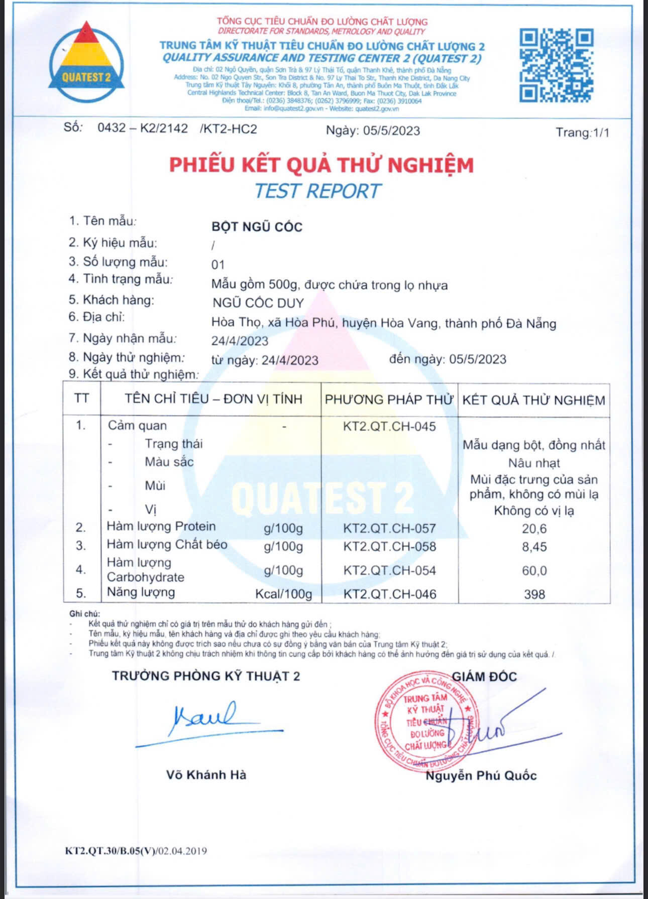 Giấy chứng nhận VSATTP